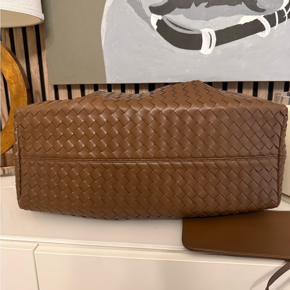 Anthropologie Brown Woven Leather Tote Bag - Picture 4 of 6